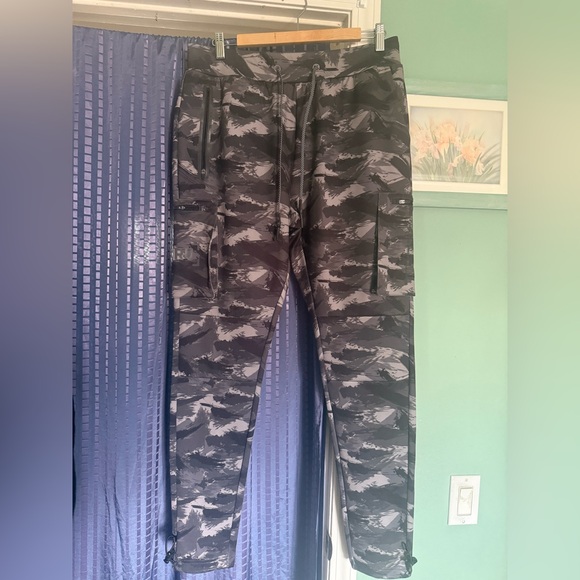 ASRV Mens Large Grey Camo Cargo Pants Gym Training